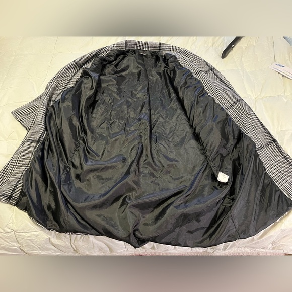 Check Longline Faux Wool Coat, Nasty Gal large (fits like medium or small) - Picture 2 of 9